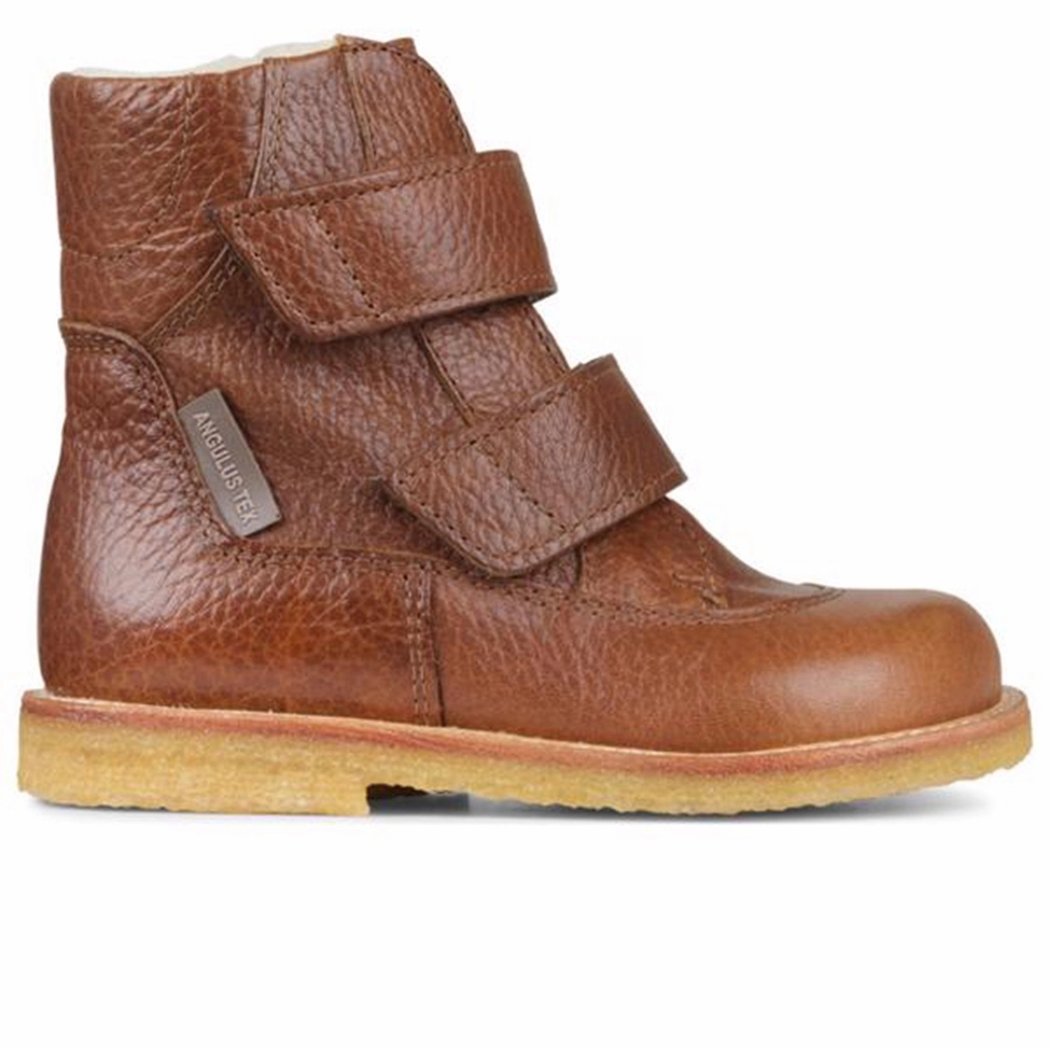Angulus Tex Boots W. Velcro Cognac Form-Focused