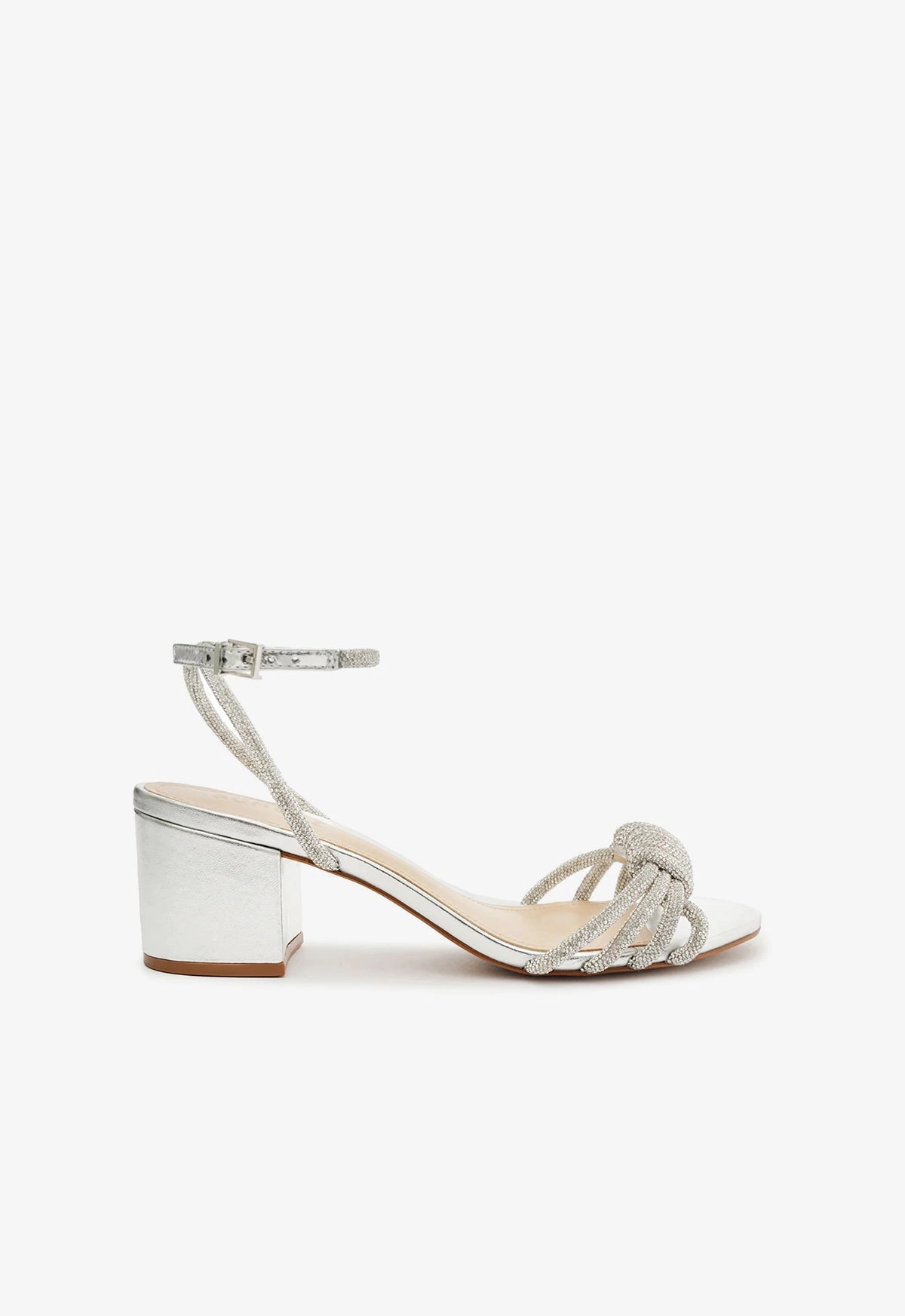 Style To Evolve Refined Chill Jewell Mid Block Nappa Leather Sandal