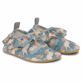 Purposefully Crafted Ready-To-Flow Konges Sl?Jd Unicorn Blue Manuca Frill Swim Shoes
