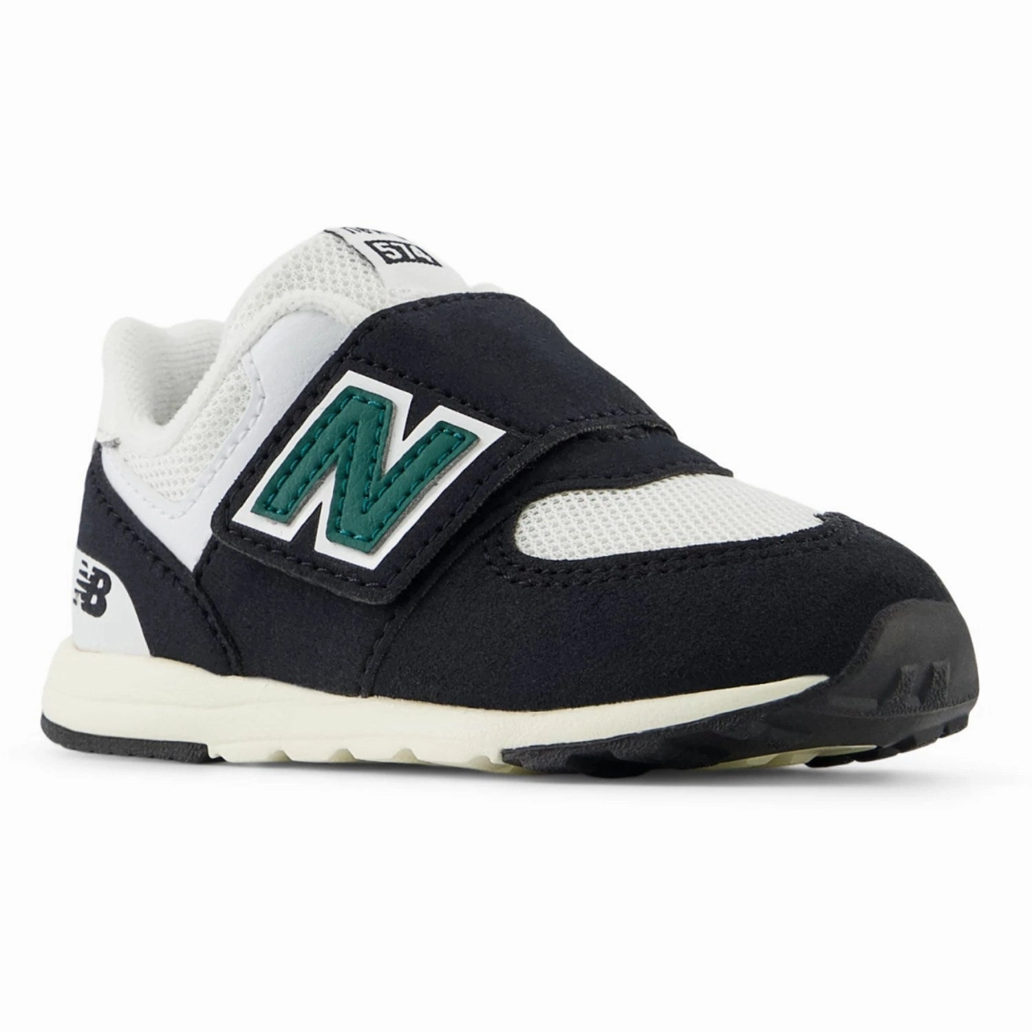 New Balance Black 574 Kids New-B Hook & Loop Sneakers Simple City