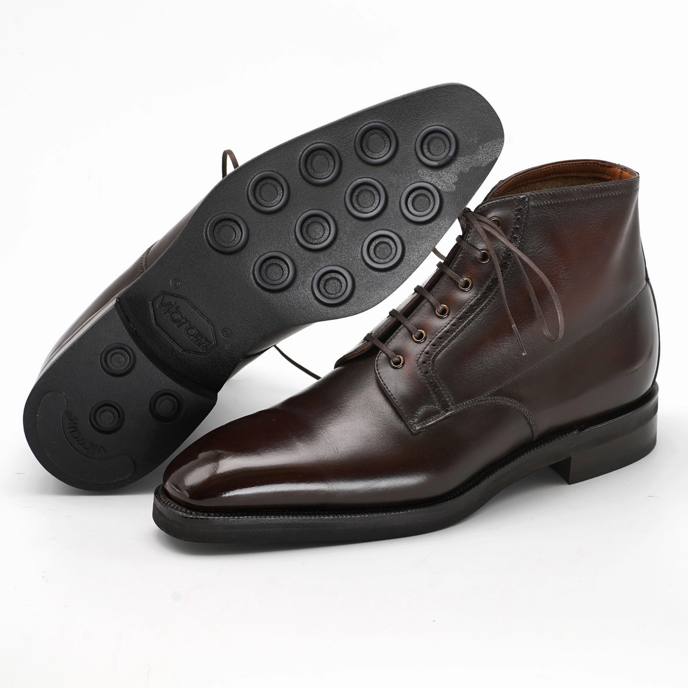 City-Layered Kerouac Derby Boot Mto - Chocolate Brown
