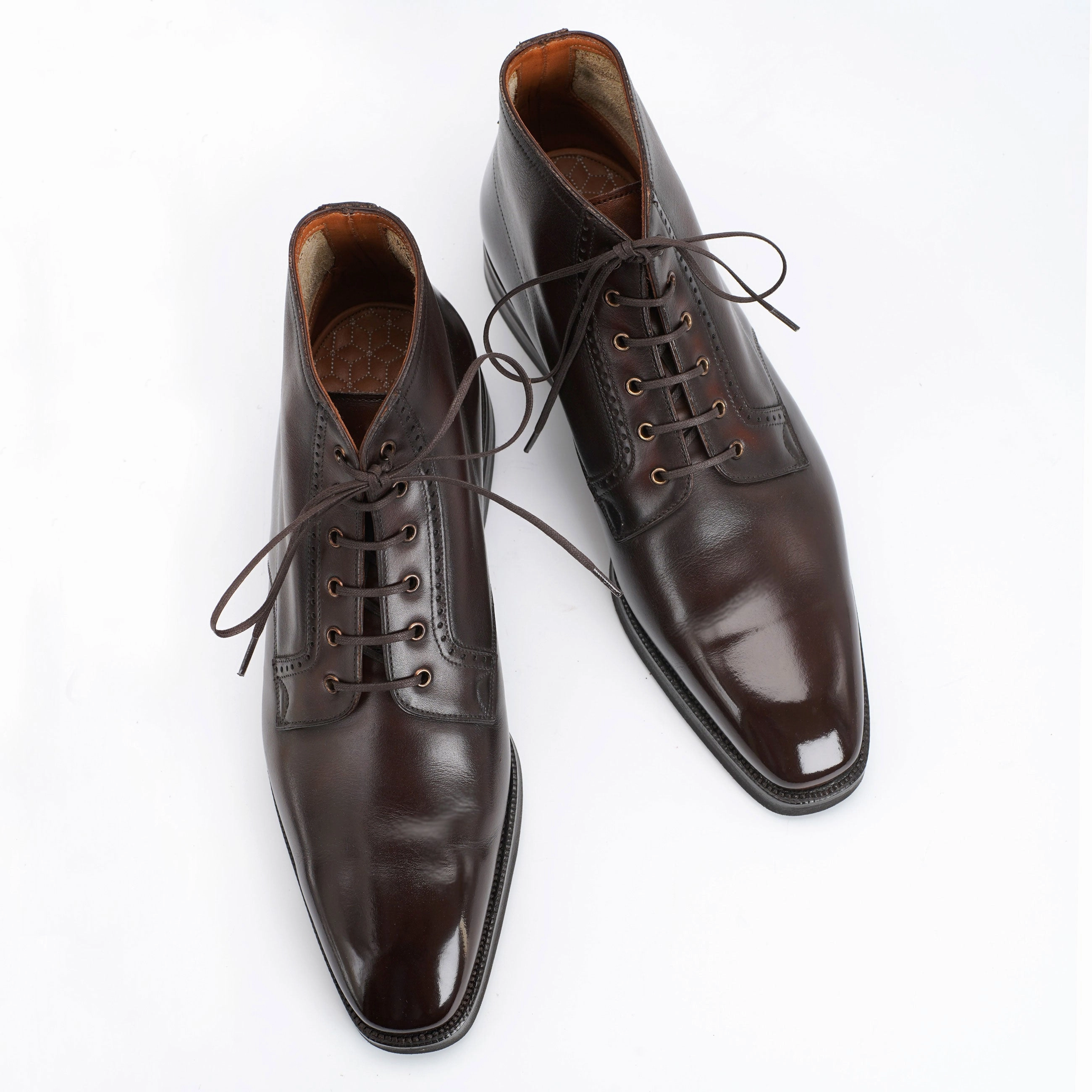 Refined Structure Streamlined Look Kerouac Derby Boot Mto - Chocolate Brown
