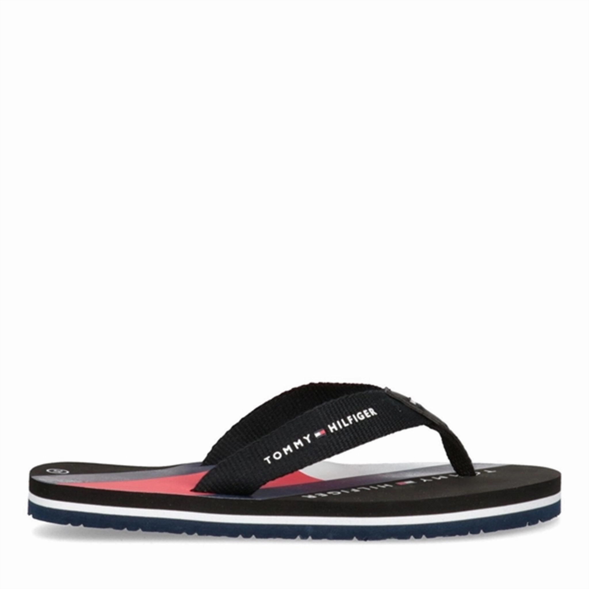 Tommy Hilfiger Flag Print Flip Flop Black Ready For Streets Core-Driven