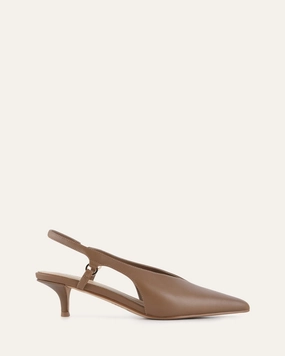 Ronnie Low Heels Sepia Leather Premium Layers Ease-Ready
