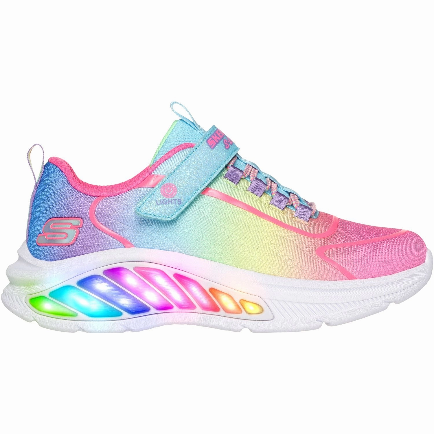 Versatile Layers Designed For Days Skechers Turquoise Rainbow Cruisers