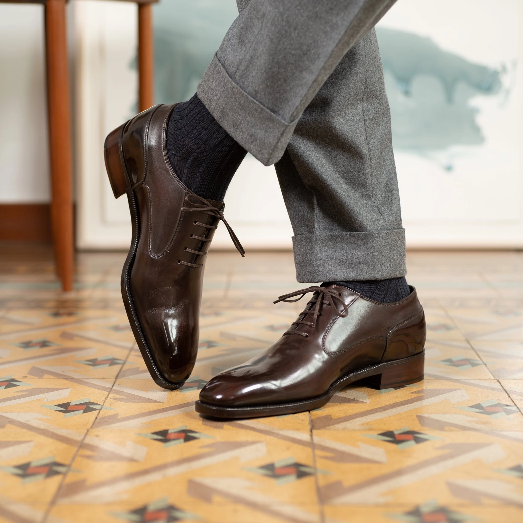 Progressive Outfit Function With Style Domingo Balmoral Oxford Shoe Mto - Bister