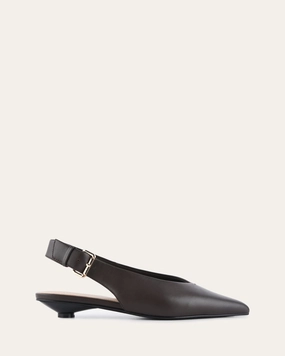 Albie Dress Flats Bitter Choc Leather Express Yourself