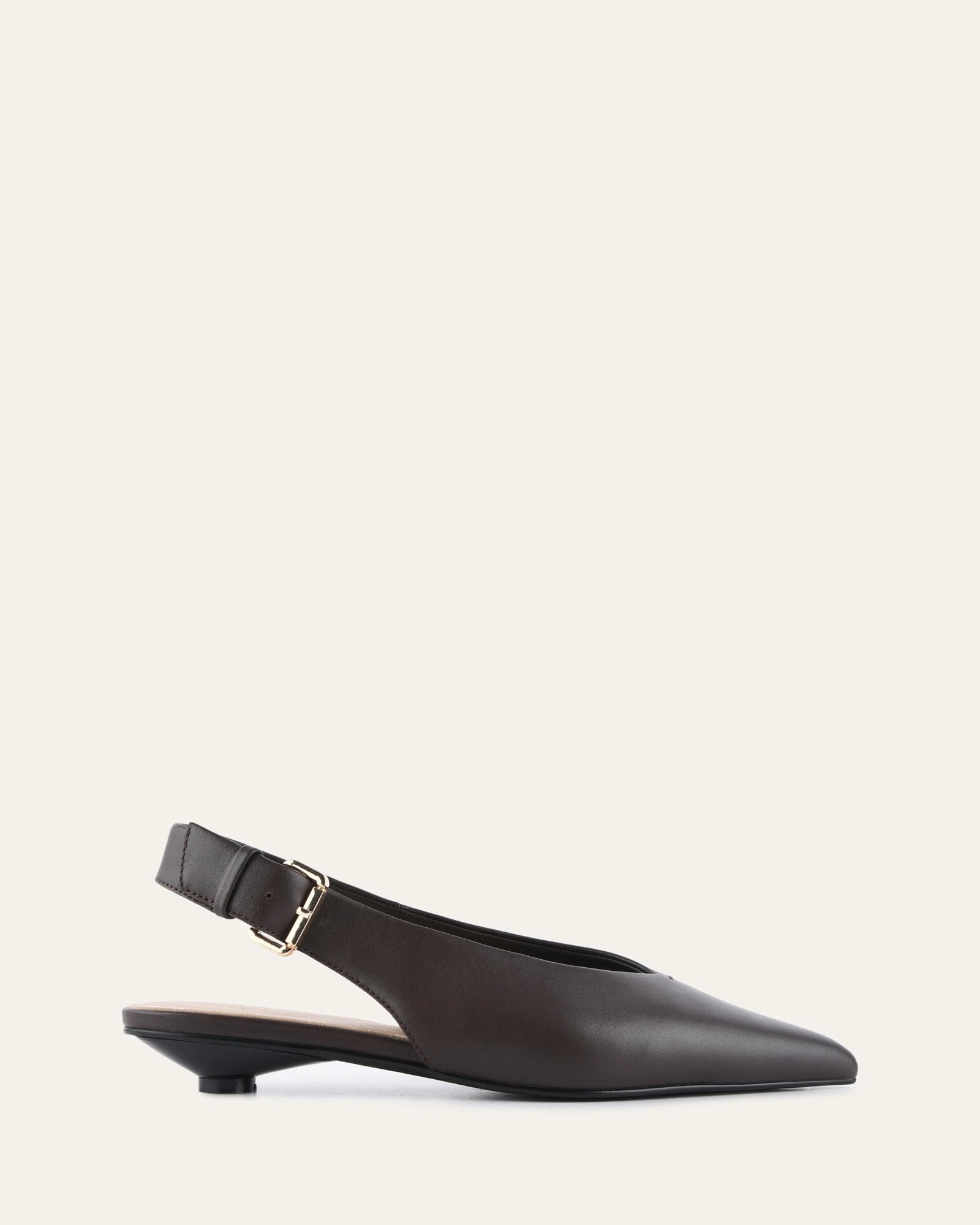 Albie Dress Flats Bitter Choc Leather Express Yourself