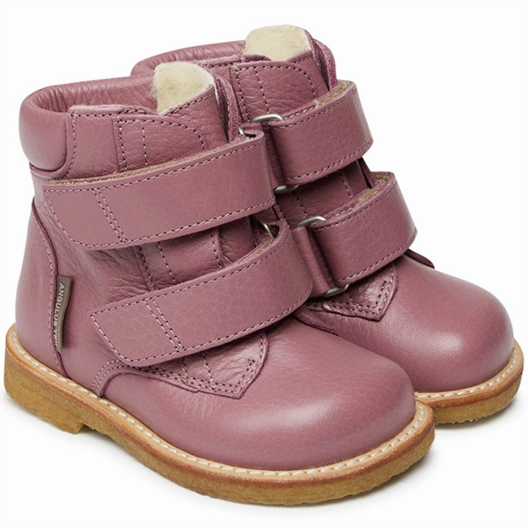 Angulus Beginner Tex-Boots W Velcro Light Plum Living Flow Movement Layers