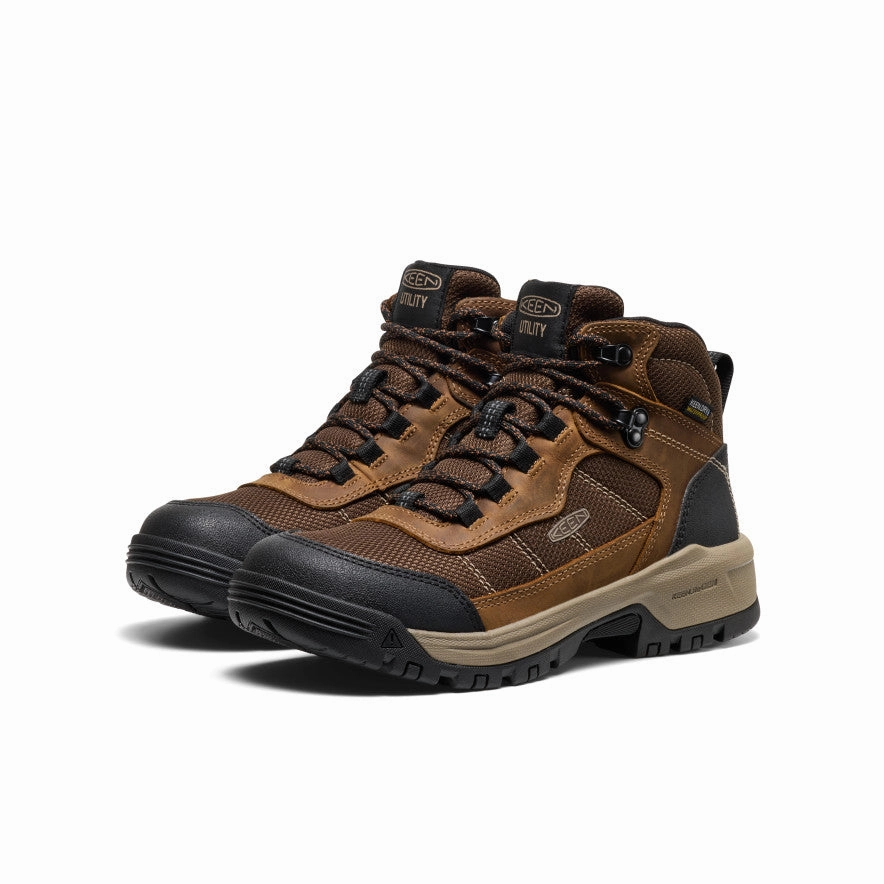 Progressive Tone Women'S Skokie Waterproof Work Boot (Soft Toe)  |  Bison/Black
