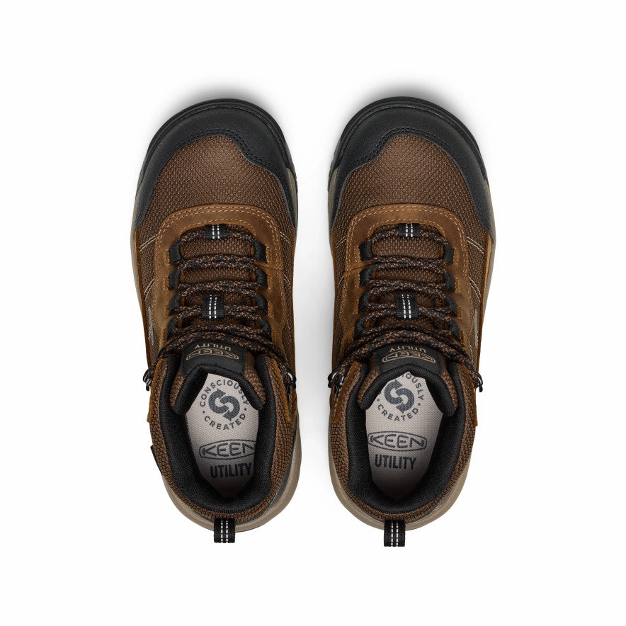 Women'S Skokie Waterproof Work Boot (Soft Toe)  |  Bison/Black Go-Easy Gear Precision Layers