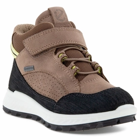 Calm-Driven Fit Ecco Exostrike Kids Ankle Boot Black/Taupe/Taupe