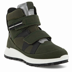 Breathe And Move Ecco Exostrike Kids Mid-Cut Bo Deep Boot Forrest/Grape Leaf/Black