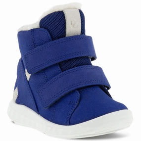 Ecco Lite Infant Boots Mid-Cut Blue Depths Balanced Design