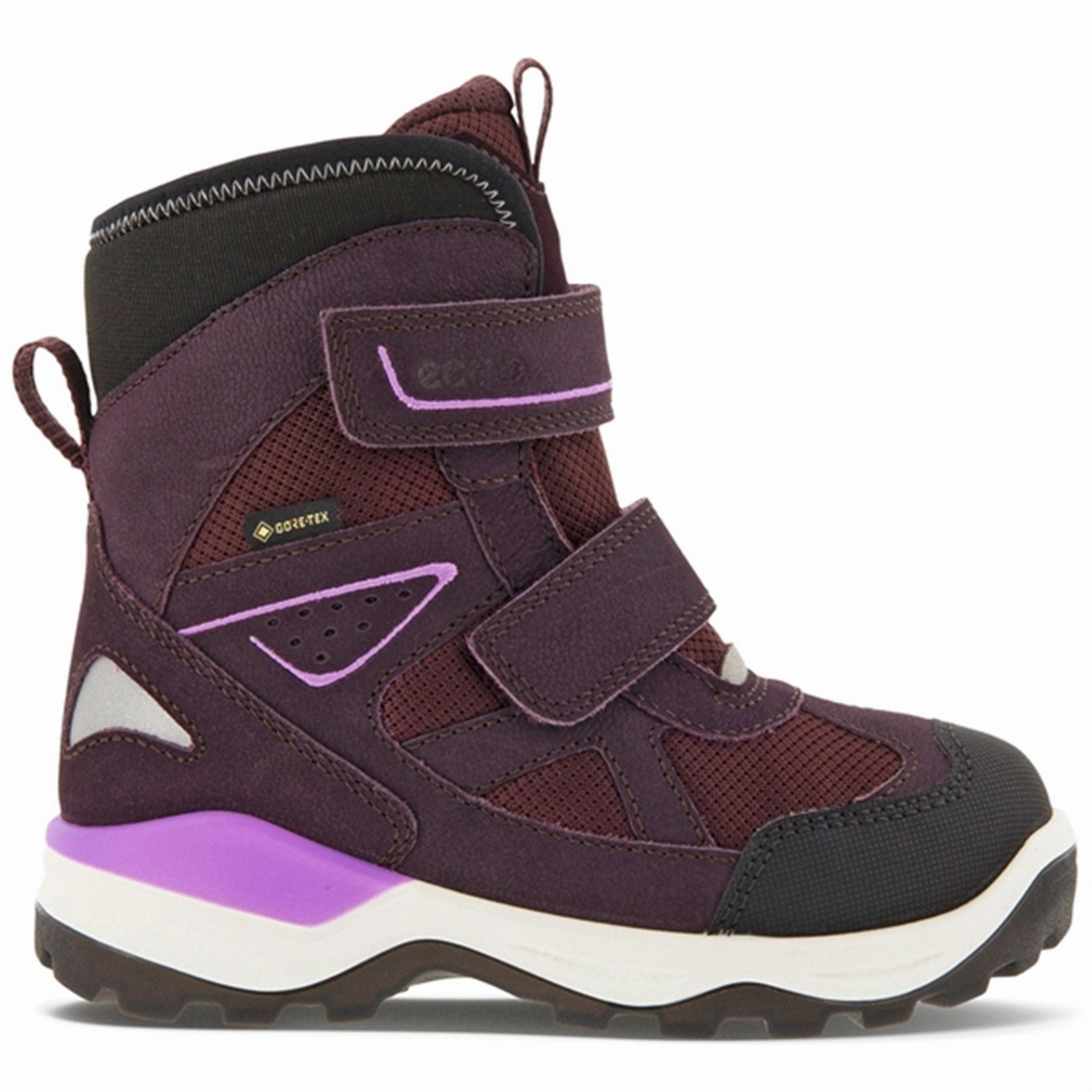 Ecco Snow Mountain Mid-Cut Boot Black/Fig/Fig Active Living Distinctly Modern
