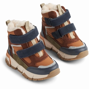 Wheat Navy Bootie Lucka Tex Modular Core Calm-Driven Fit