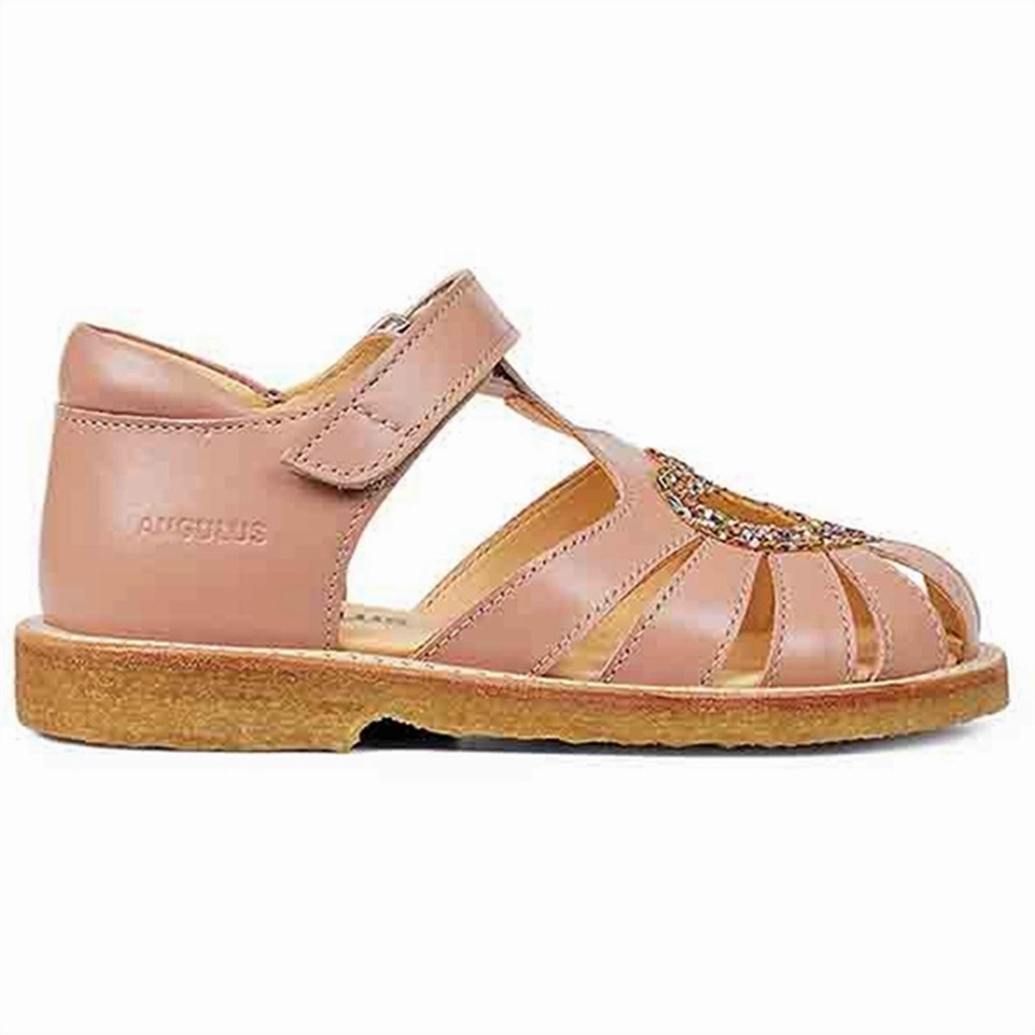 Precision-Fit Angulus Hjerte Sandal W. Velcro Dark Peach/Multi Glitter