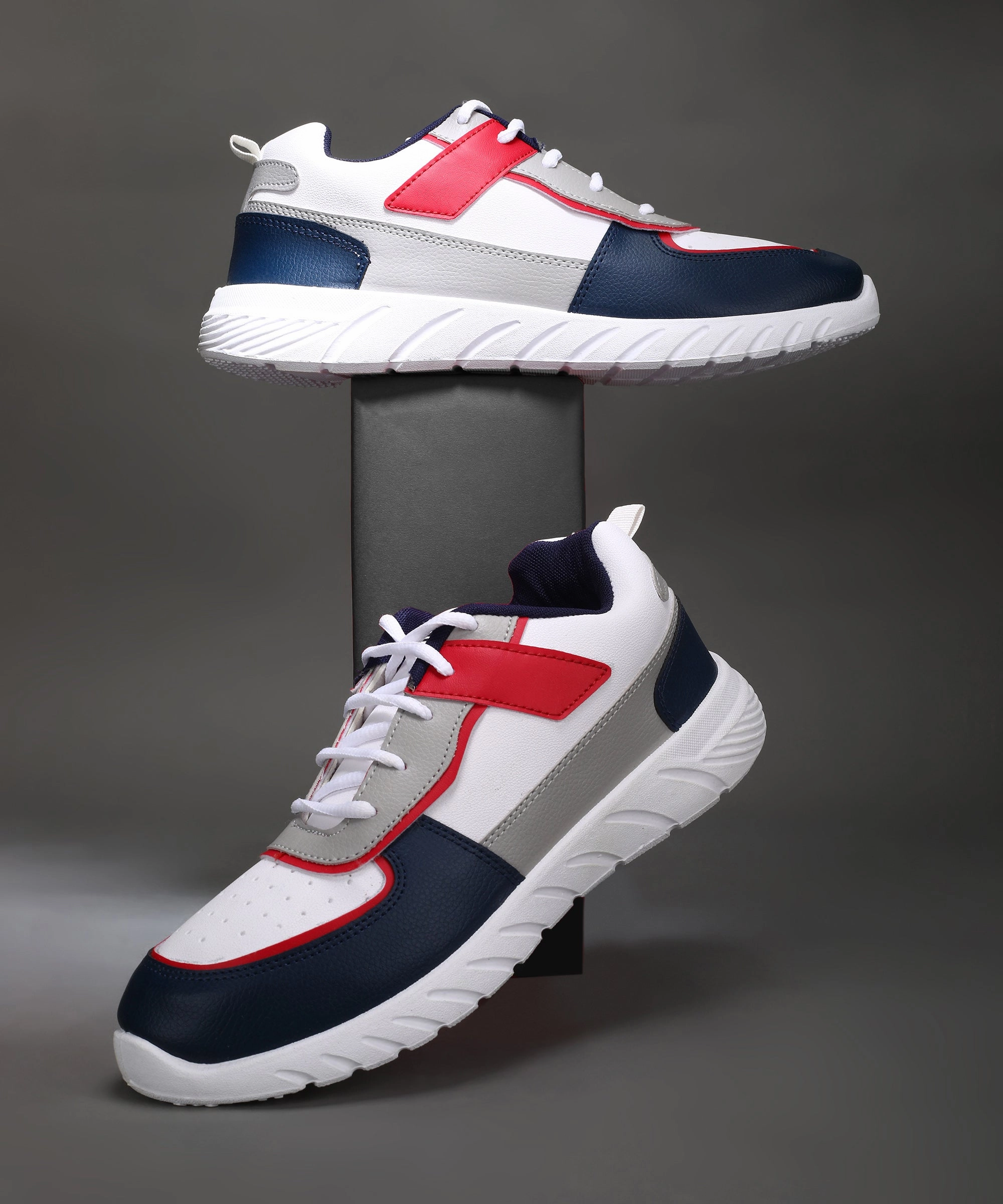 Motion Meets Design Paragon K1022G Men Casual Shoes | Stylish Walking Outdoor Shoes For Everyday Wear | Smart & Trendy Design  | Comfortable Cushioned Soles White
