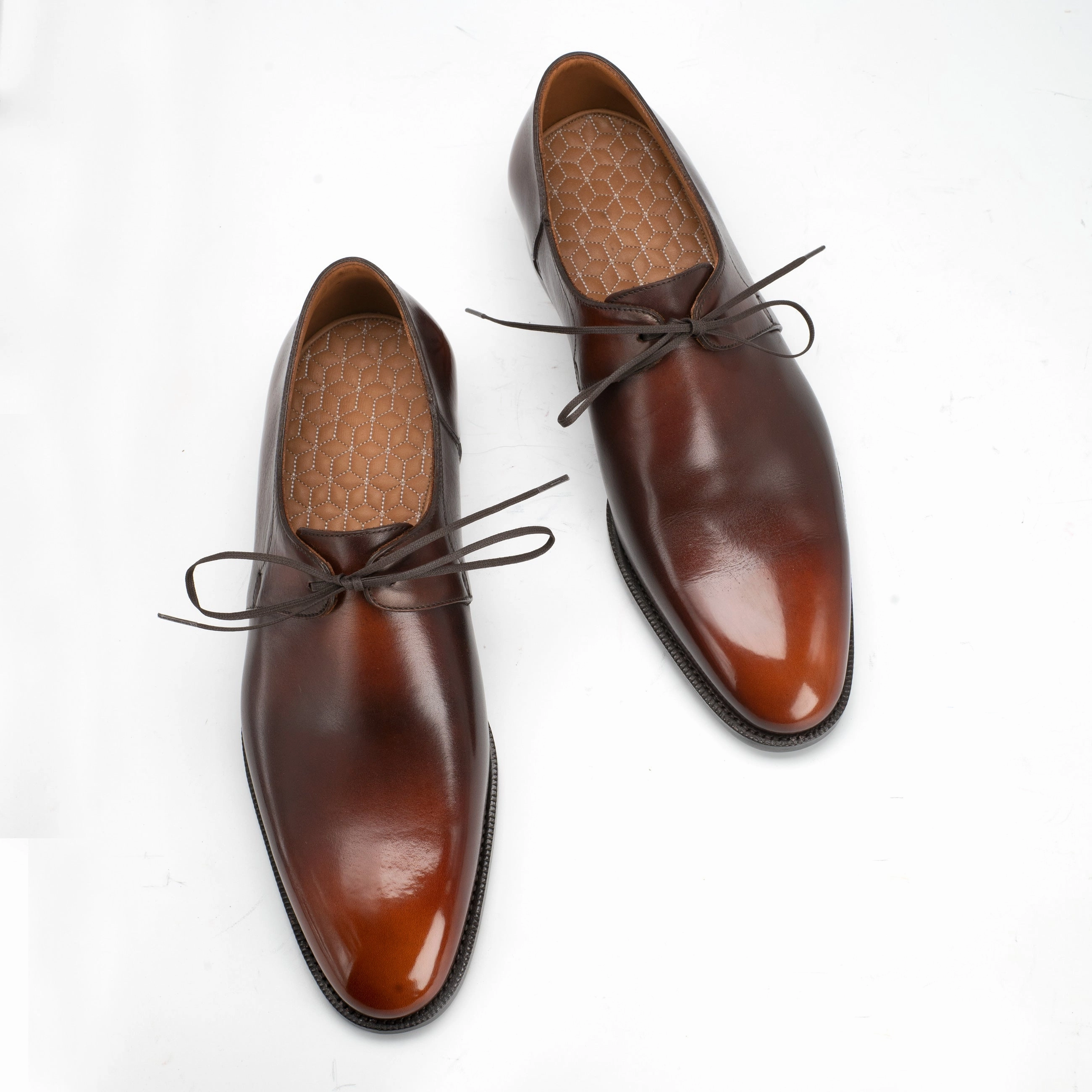 Eduardo Derby Shoe - Brown & Cognac Engineered Simplicity