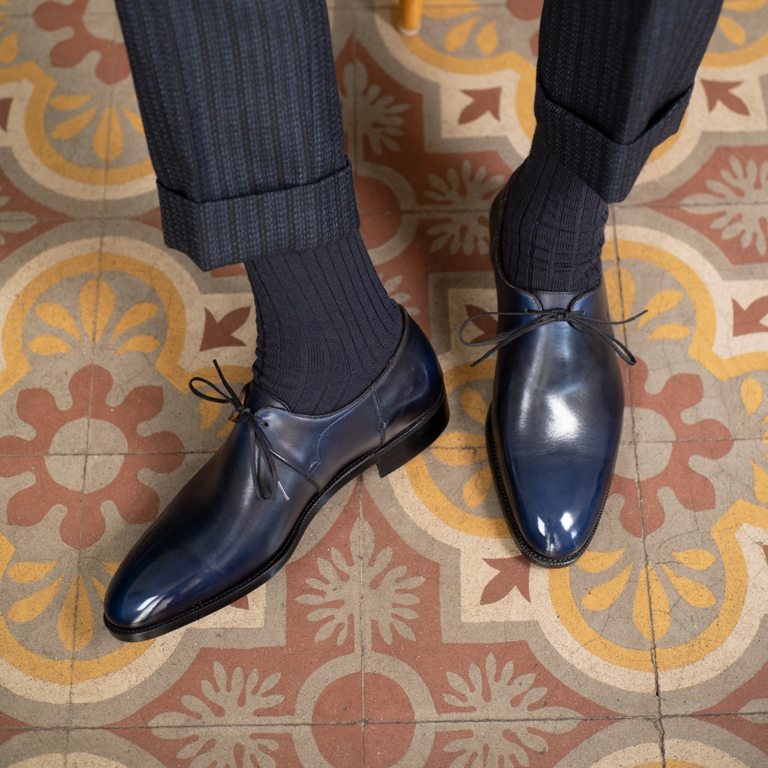 Activewear Redefined Motion Elements Eduardo Derby Shoes - Orion Handmade Patina