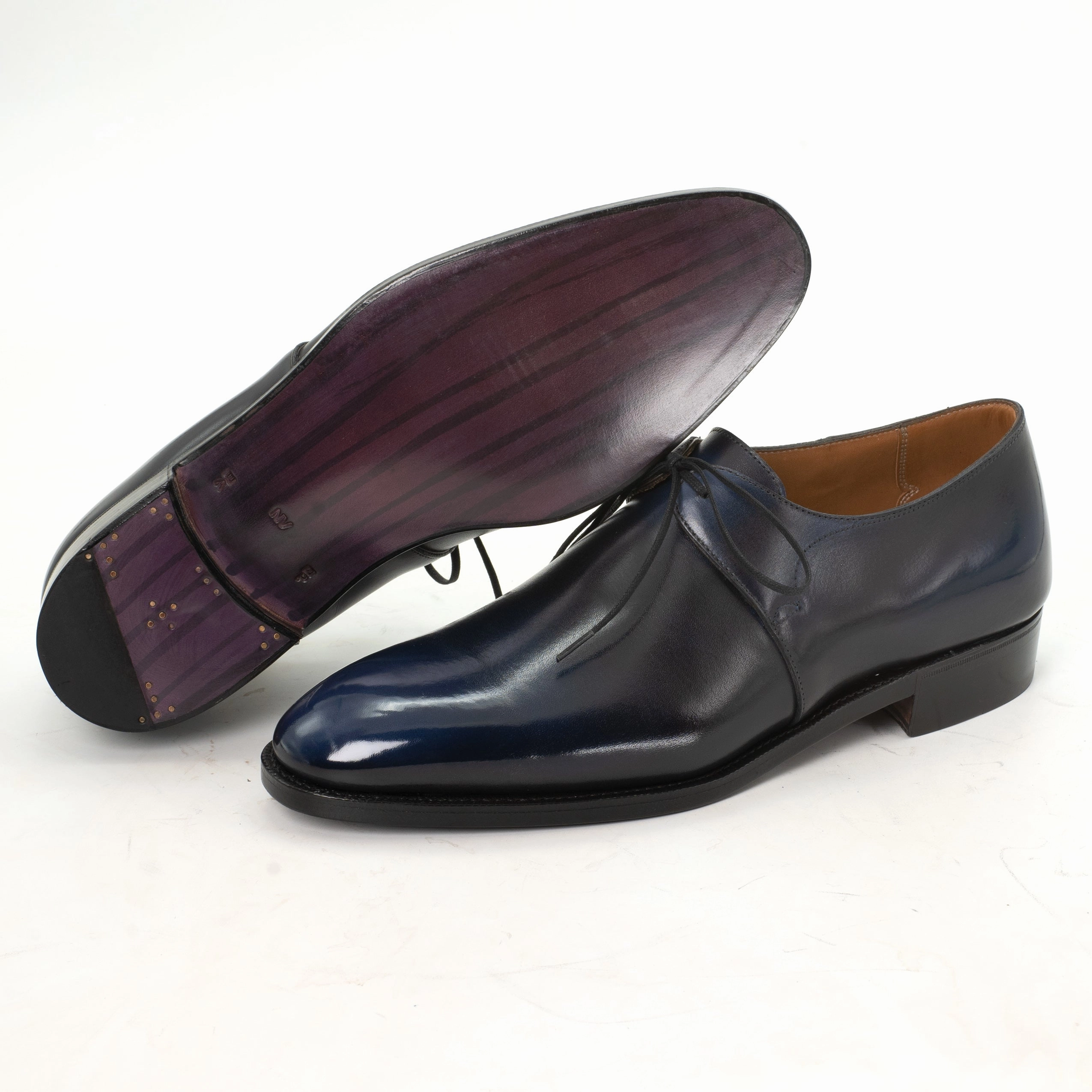 Eduardo Derby Shoes - Orion Handmade Patina Design In Focus