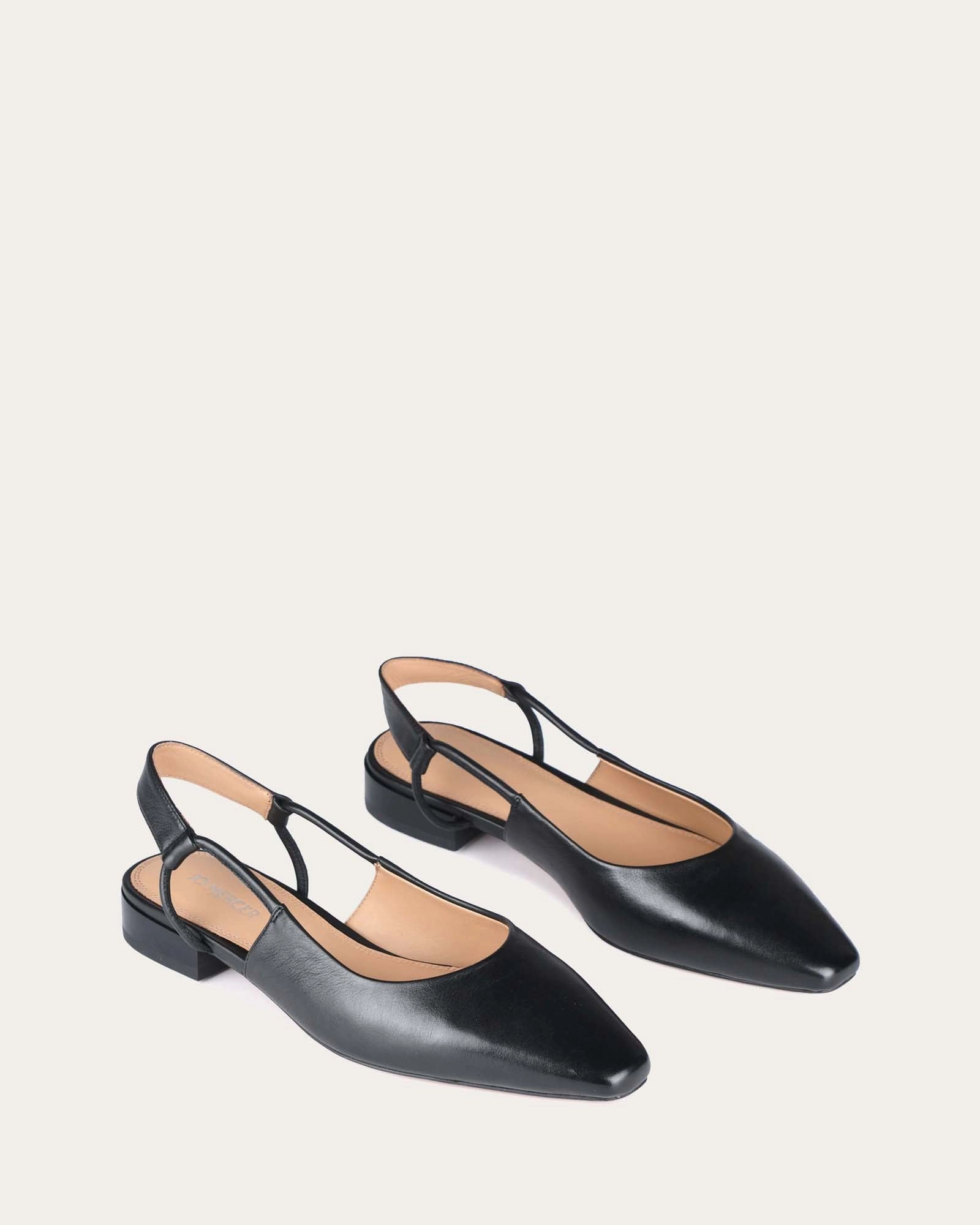 Larissa Dress Flats Black Leather Smart And Simple