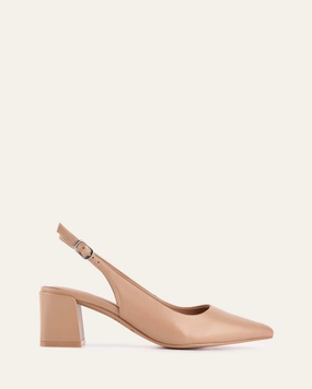 Cara Low Heels Tan Leather Relaxed Refinement