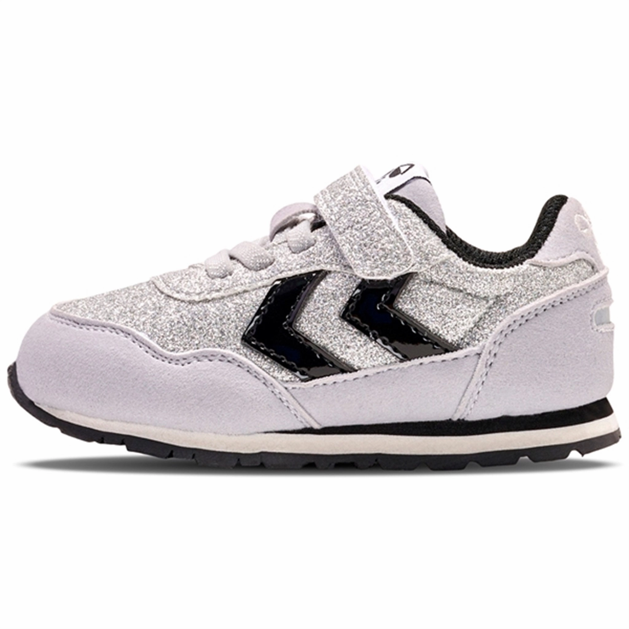 Refined Streetwear Lifestyle Built Hummel Reflex Glitter Infant Sneakers Silver