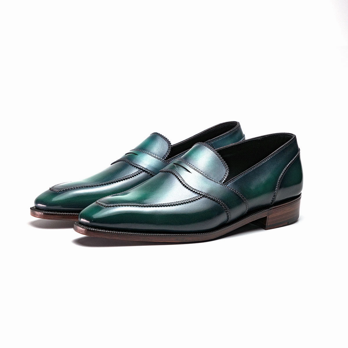 James Loafer - Emerald Handmade Patina Your Core Layer Your Fit System