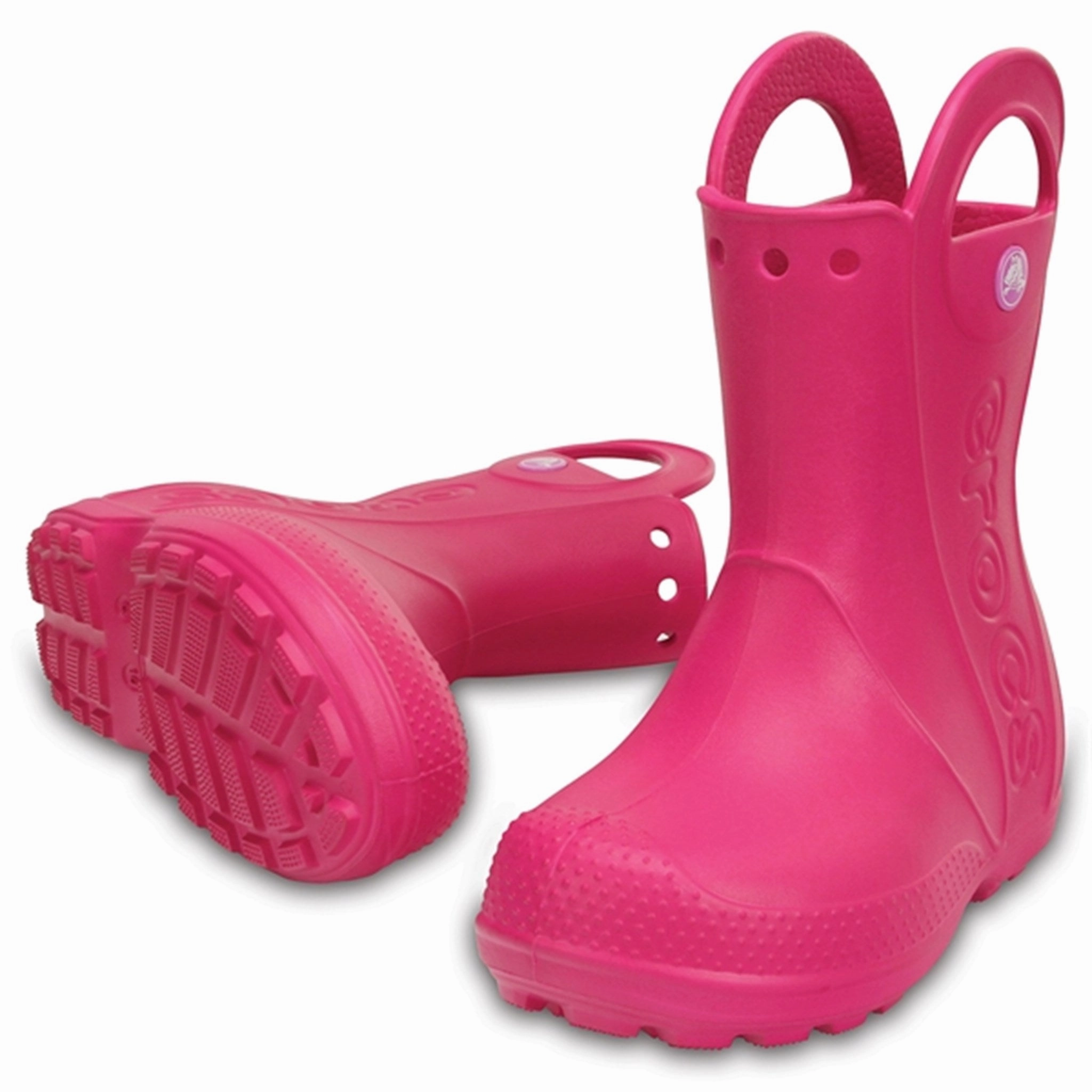 Crocs Handle It Rain Boots Candy Pink No-Fuss Fit Lifestyle Ahead