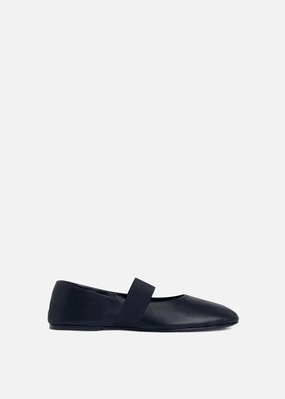 Elastic Ballerina Flat In Black Step Into Rhythm Precision Lifestyle