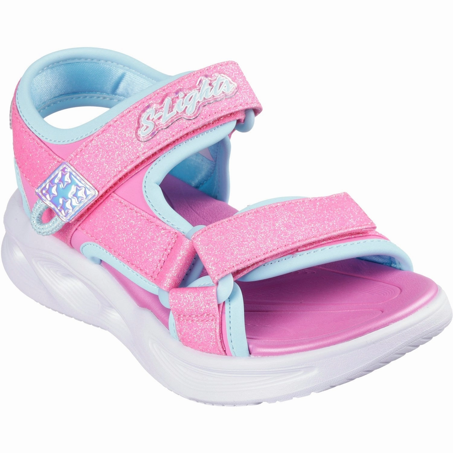 Style Simplified City-Layered Skechers Sola Glow Sandals