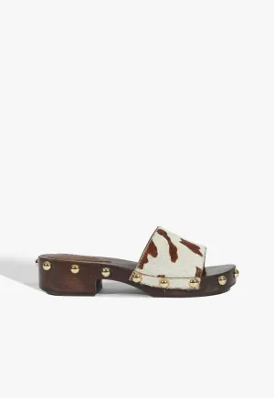 Shayla Calf Hair Sandal Versatile Build