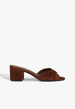 Adapt To Flow Clarity Wear Keefa Block Mule Suede Sandal