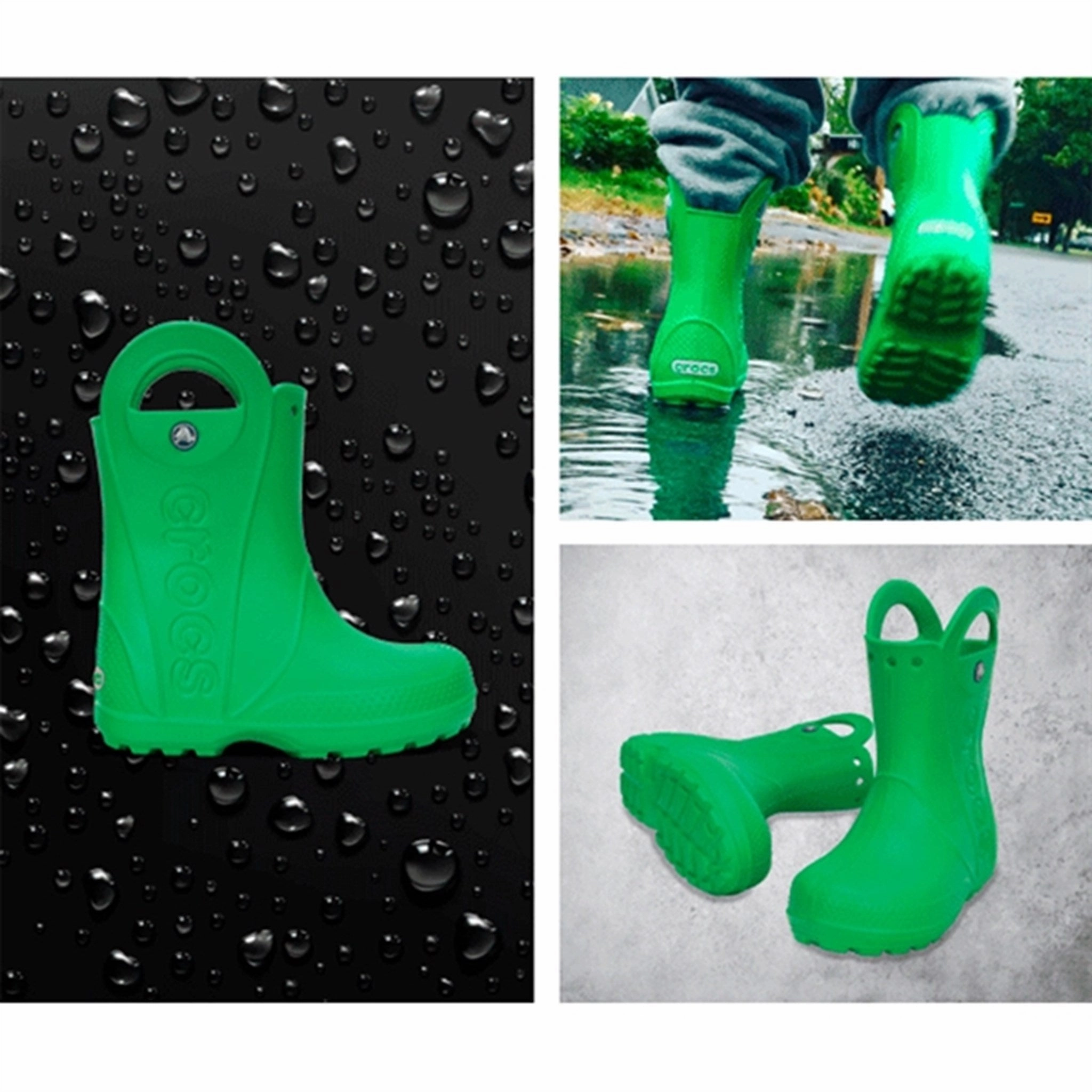 Crocs Handle It Rain Boots Grass Green Motion-Driven Wear