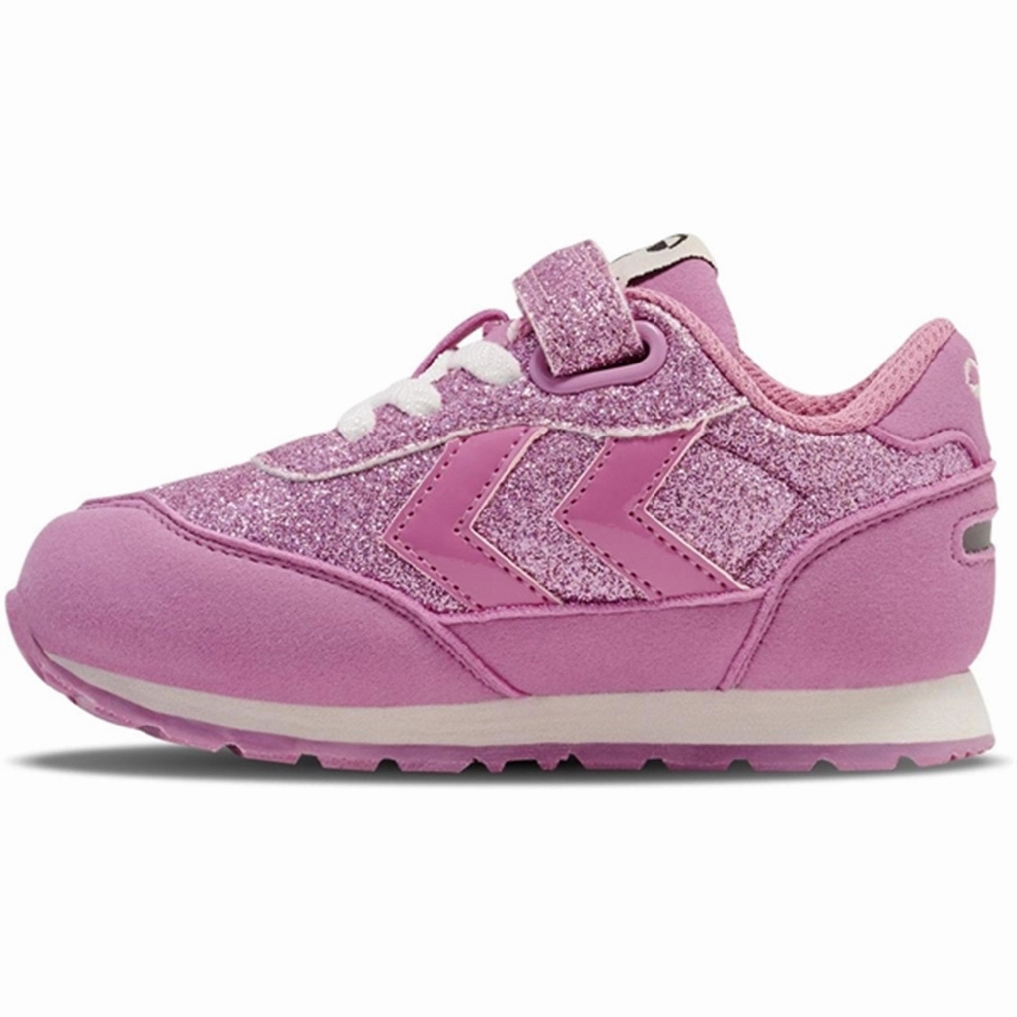 Simplify Style Hummel Reflex Glitter Infant Sneakers Pink