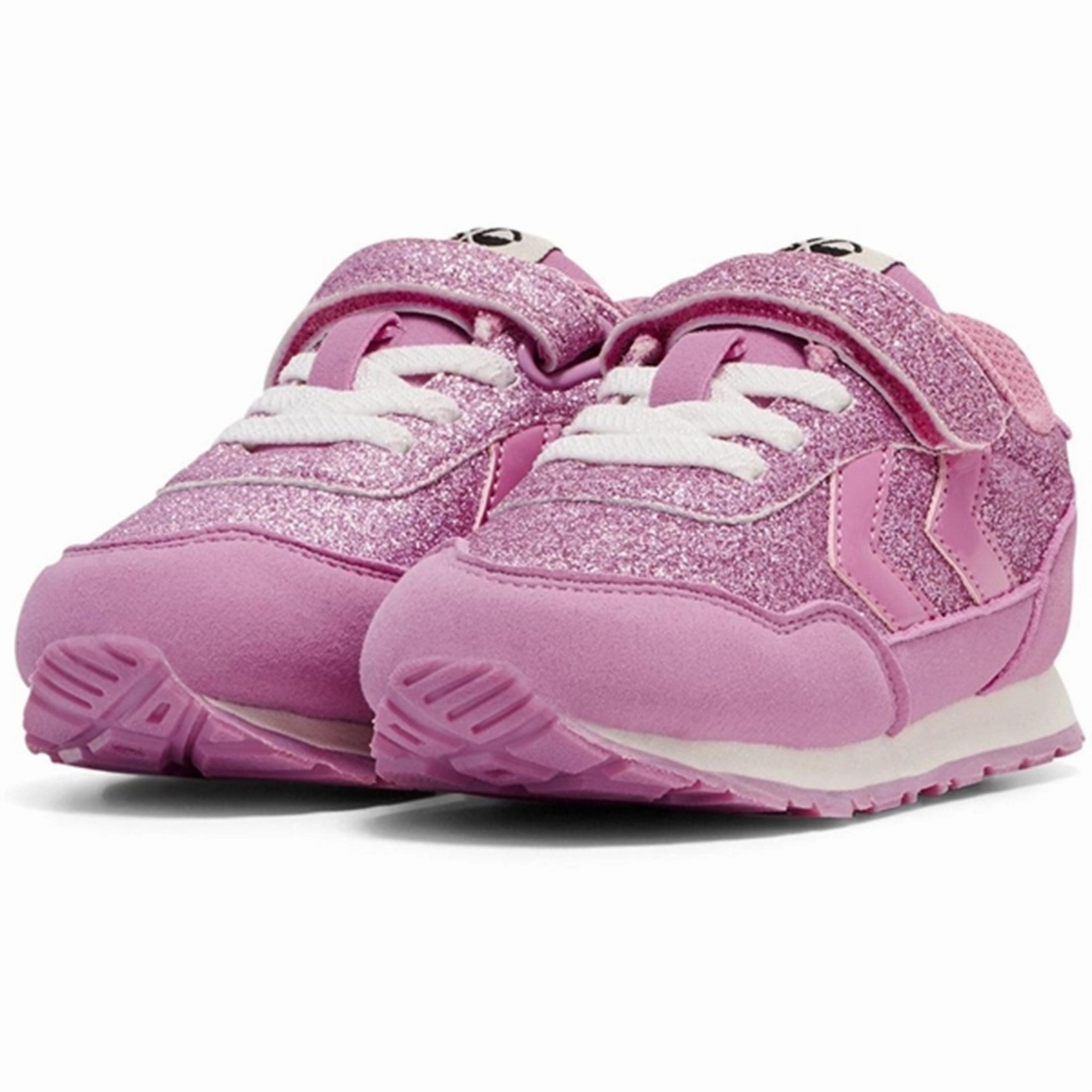Layered Motion Sleek Essentials Hummel Reflex Glitter Infant Sneakers Pink