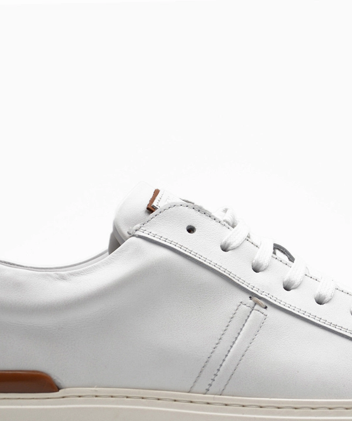 Ease And Balance Edge-Layered Riva White Sneakers