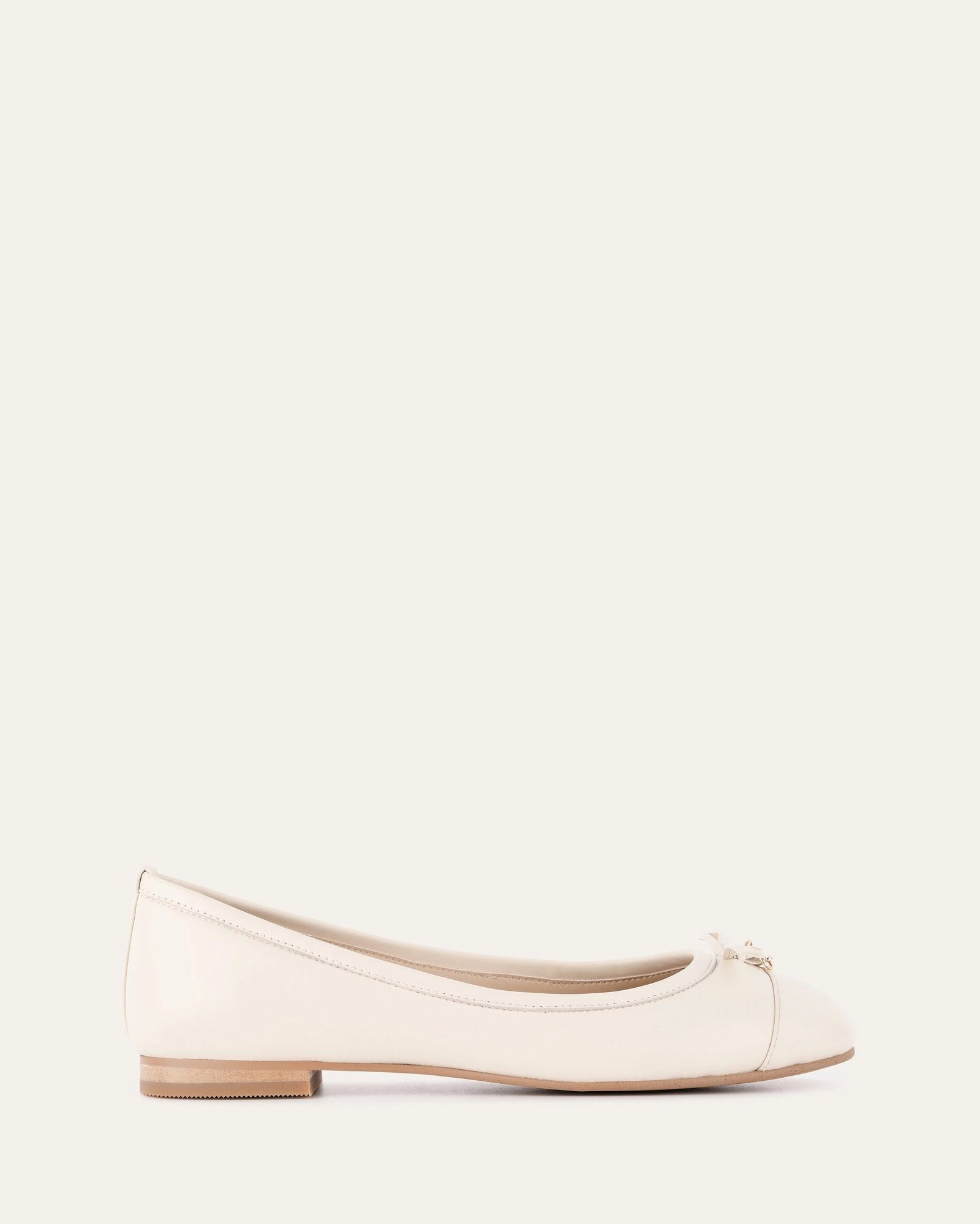 Smart Casual Hermione Dress Flats Off White Leather