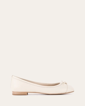 Smart Casual Hermione Dress Flats Off White Leather