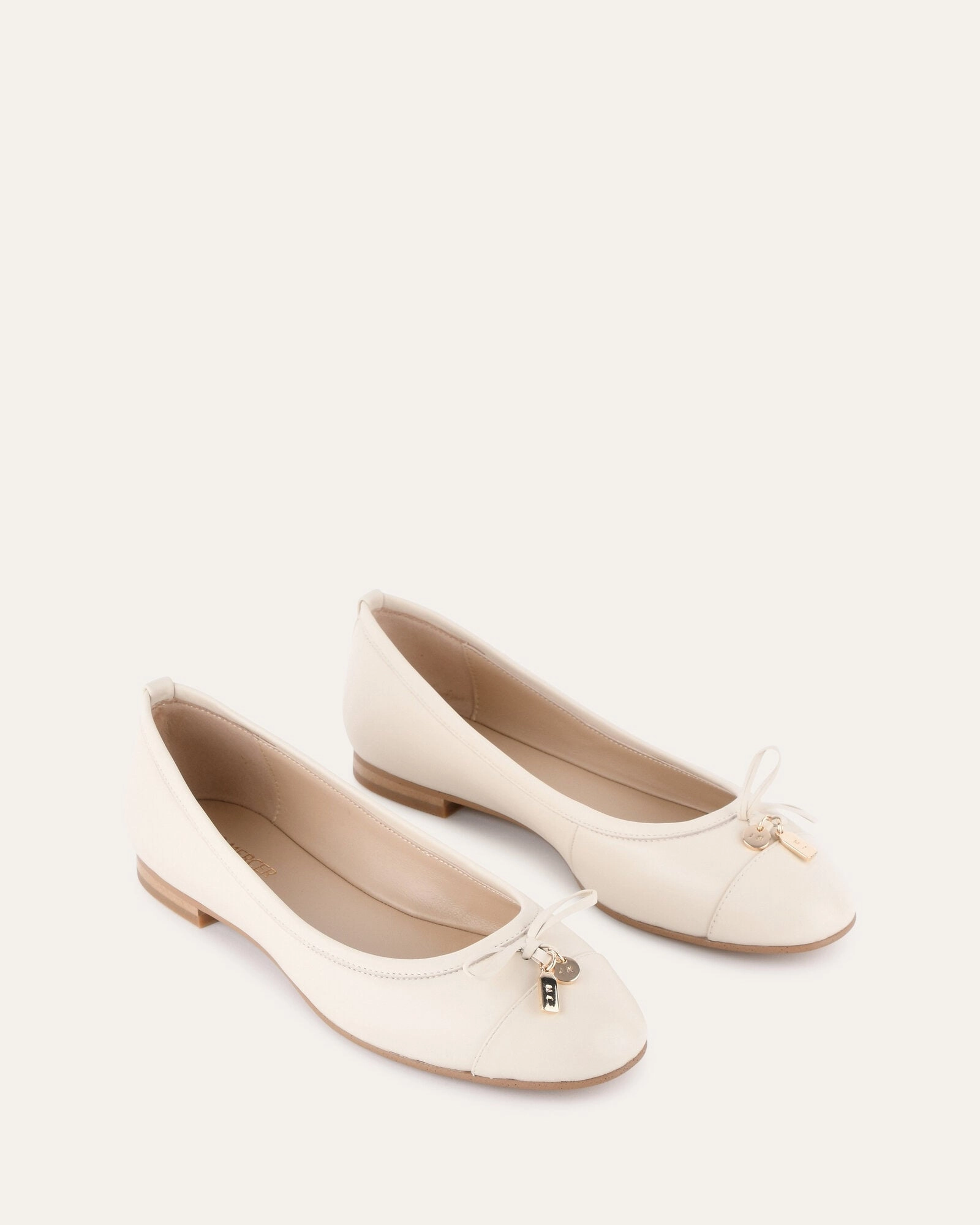Crafted Clarity Hermione Dress Flats Off White Leather