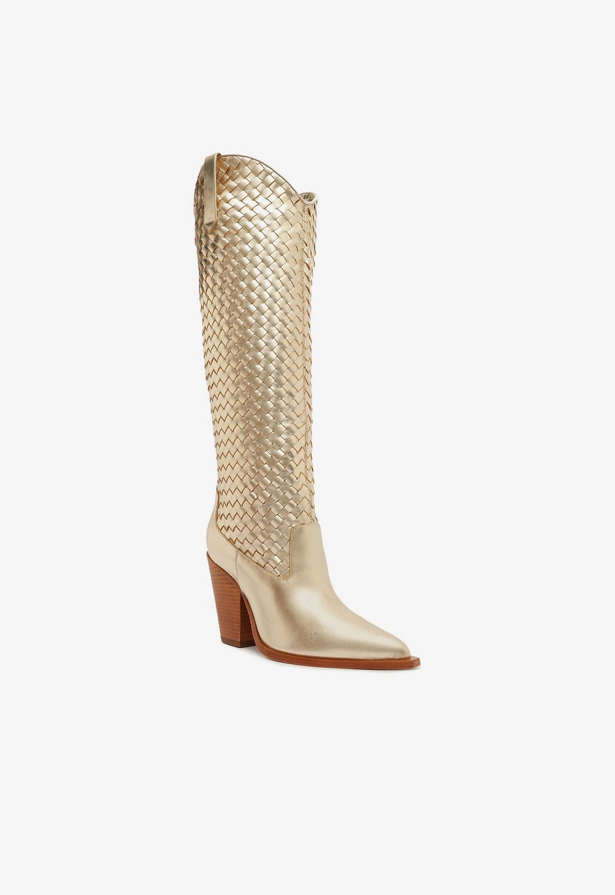 Day-Built Ella Woven Metallic Leather Boot