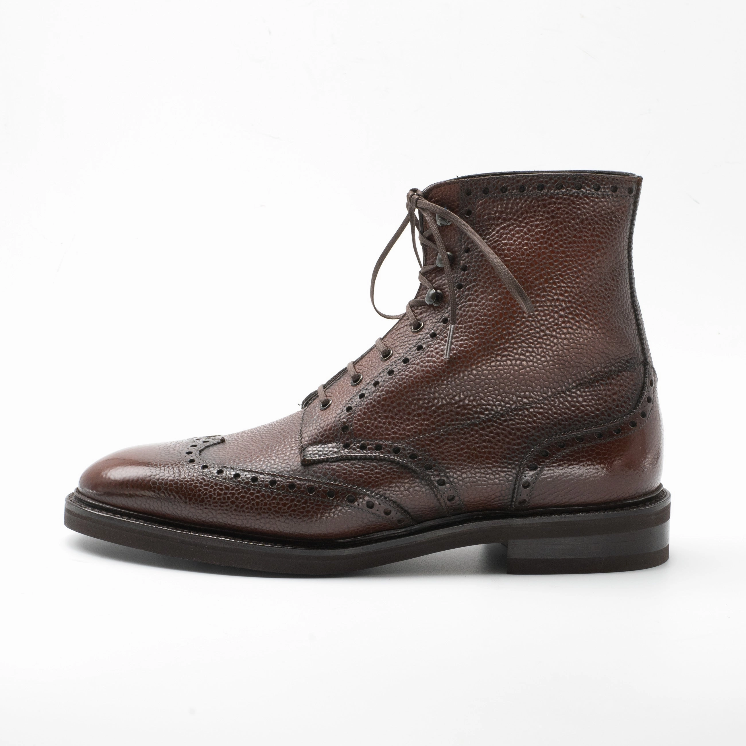 Smart And Simple Layered Living Ellington Wingtip Derby Boot Mto - Dark Caramel