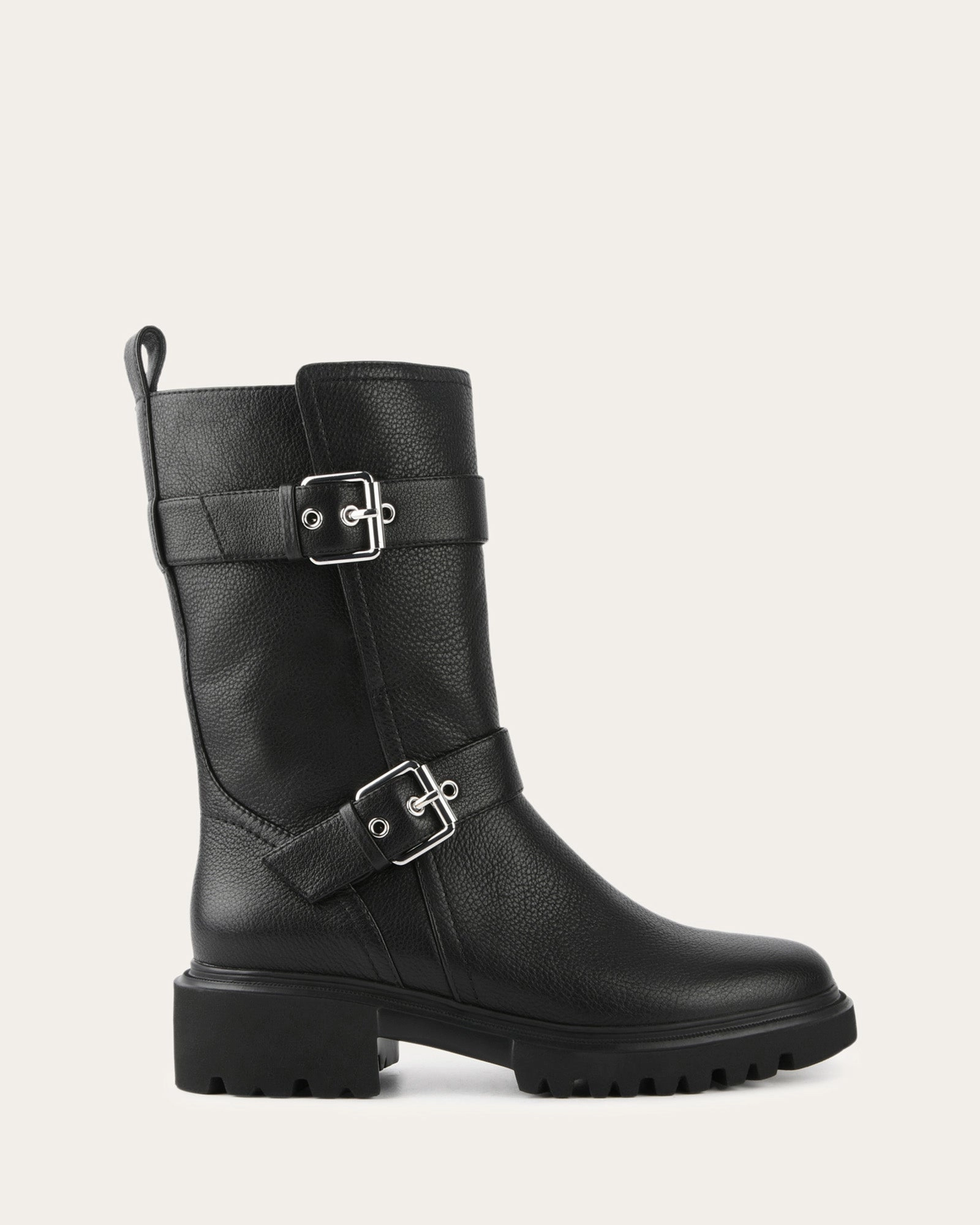 Effortless Edge Elliot Flat Ankle Boots Black Leather