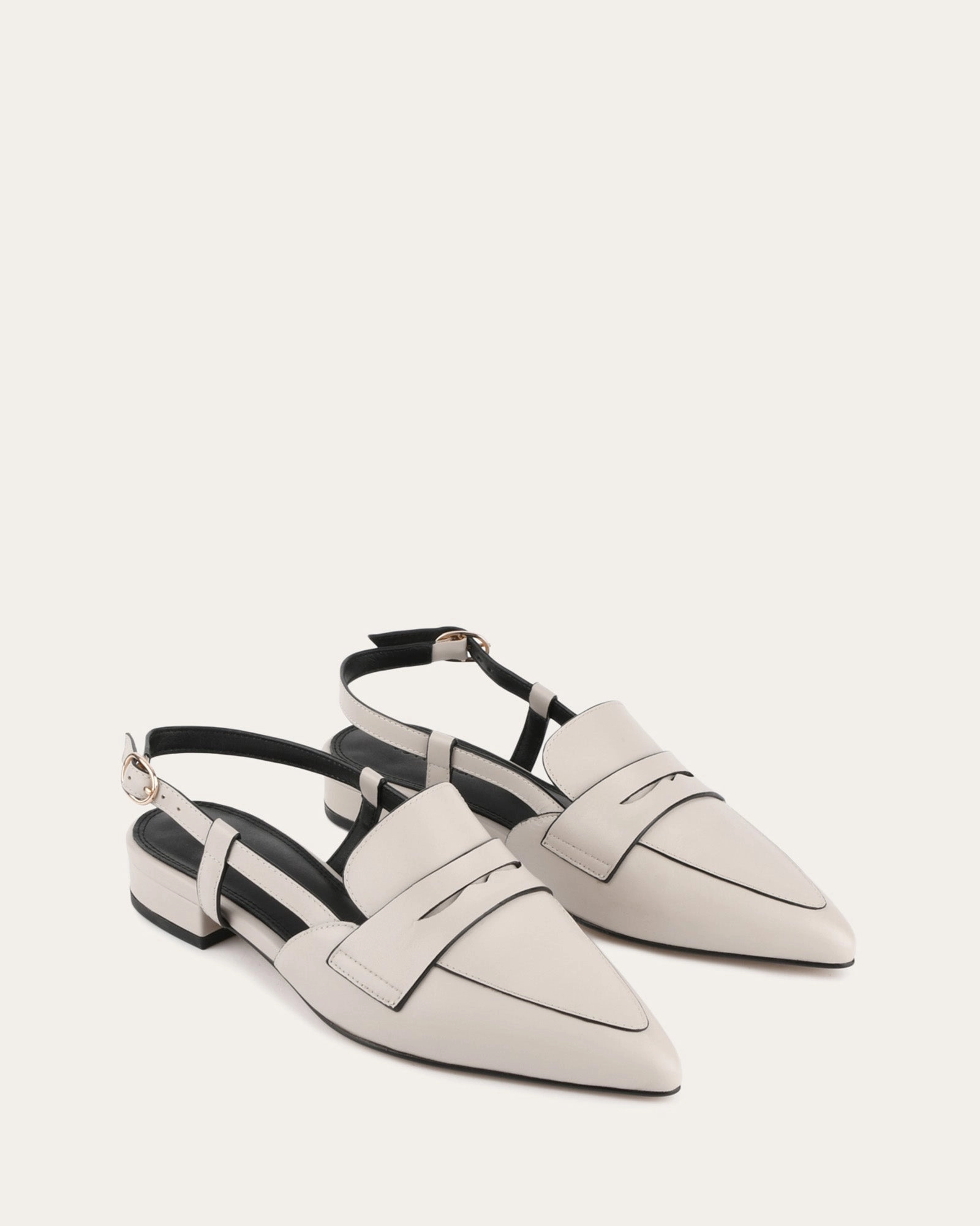 Easy Layering Eloise Dress Flats Bone Leather