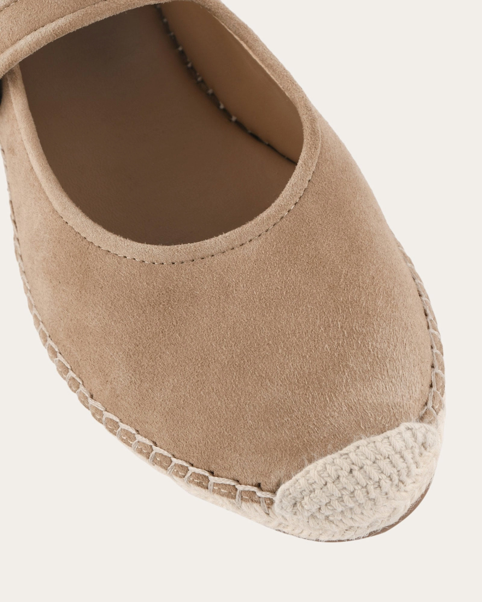 Elsie Flat Espadrilles Latte Suede Crafted Silhouette Crafted To Wear