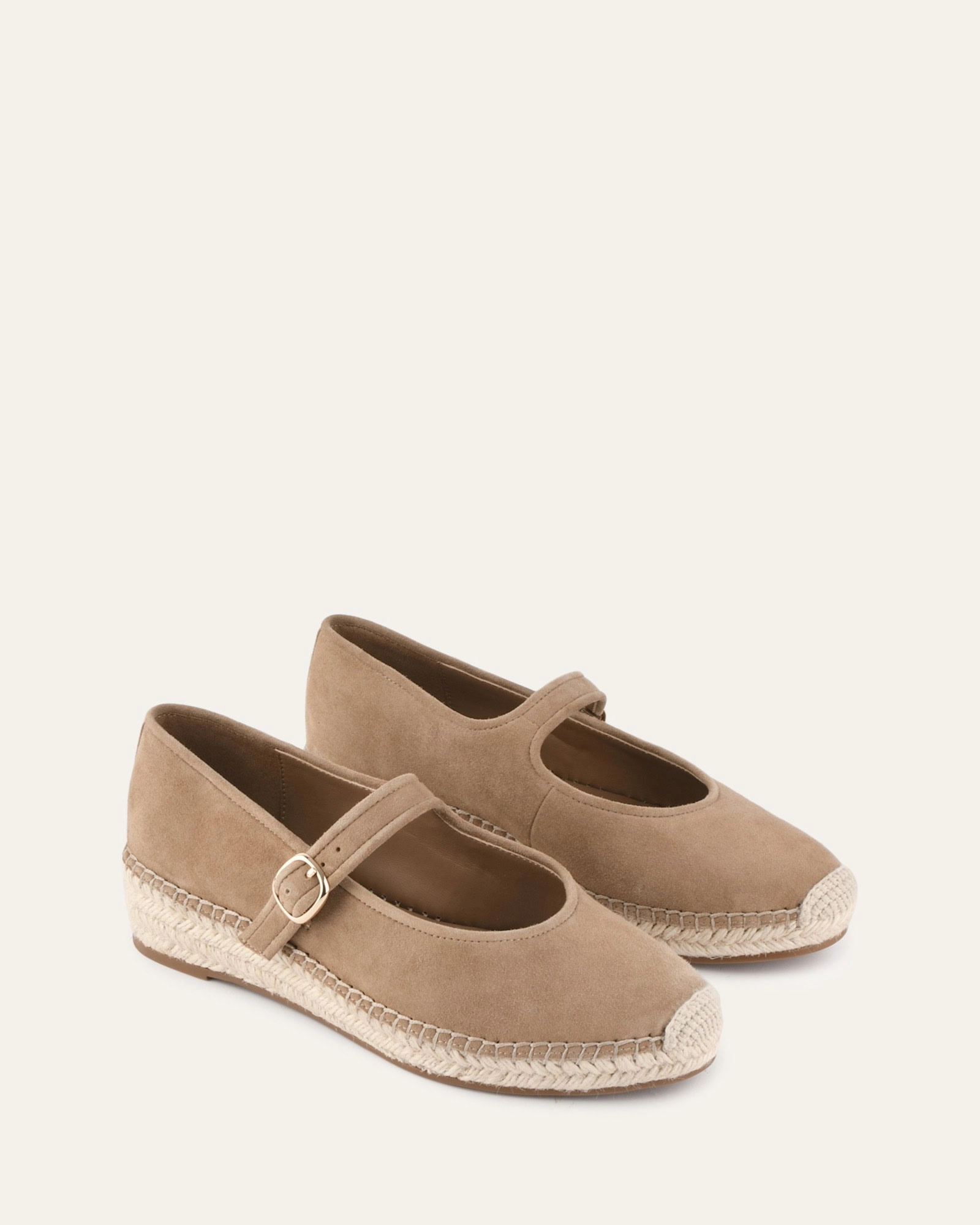 Intentional Vibe Live In Motion Elsie Flat Espadrilles Latte Suede