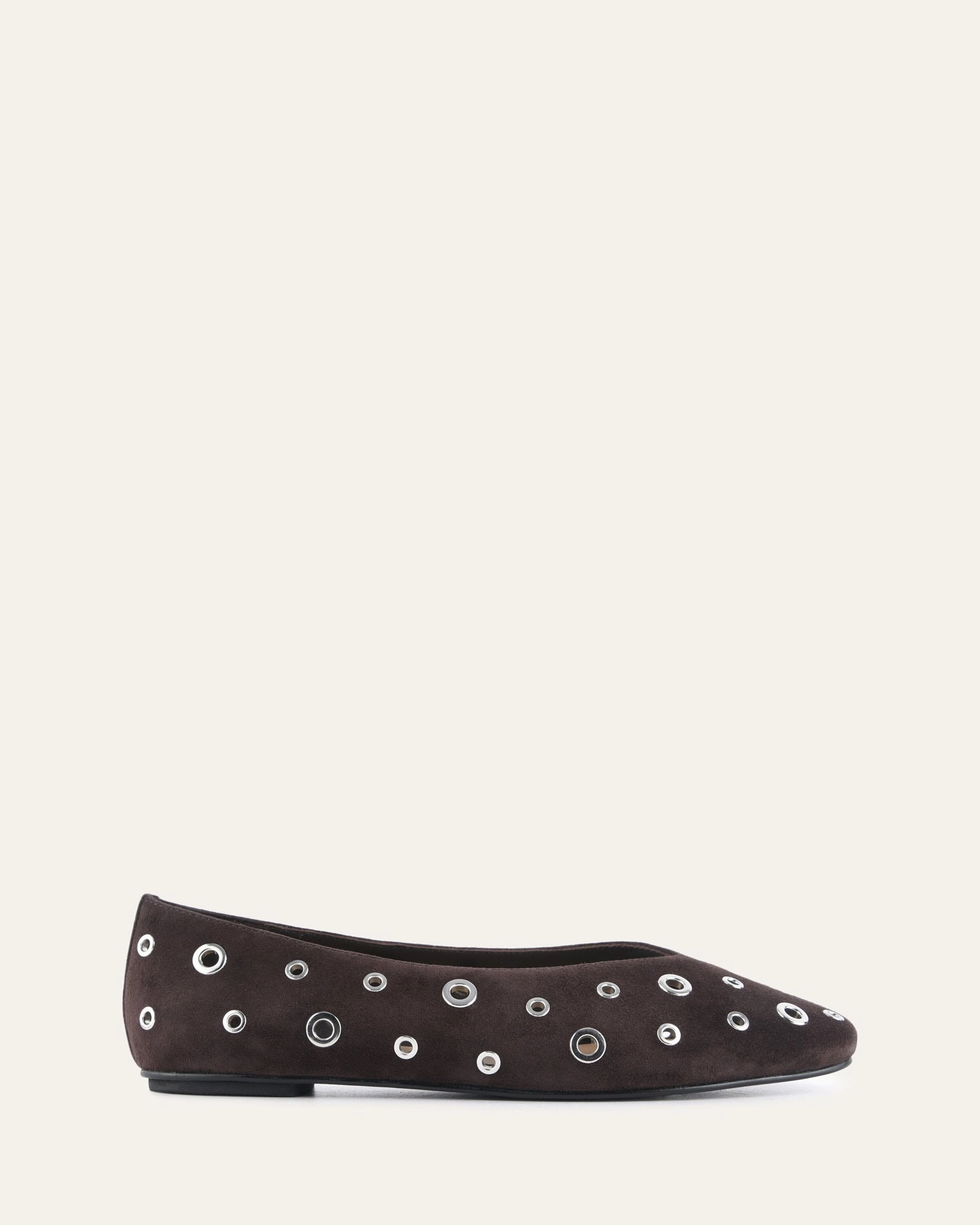 Elton Ballet Flats Bitter Choc Suede Layer Your World Core Movement