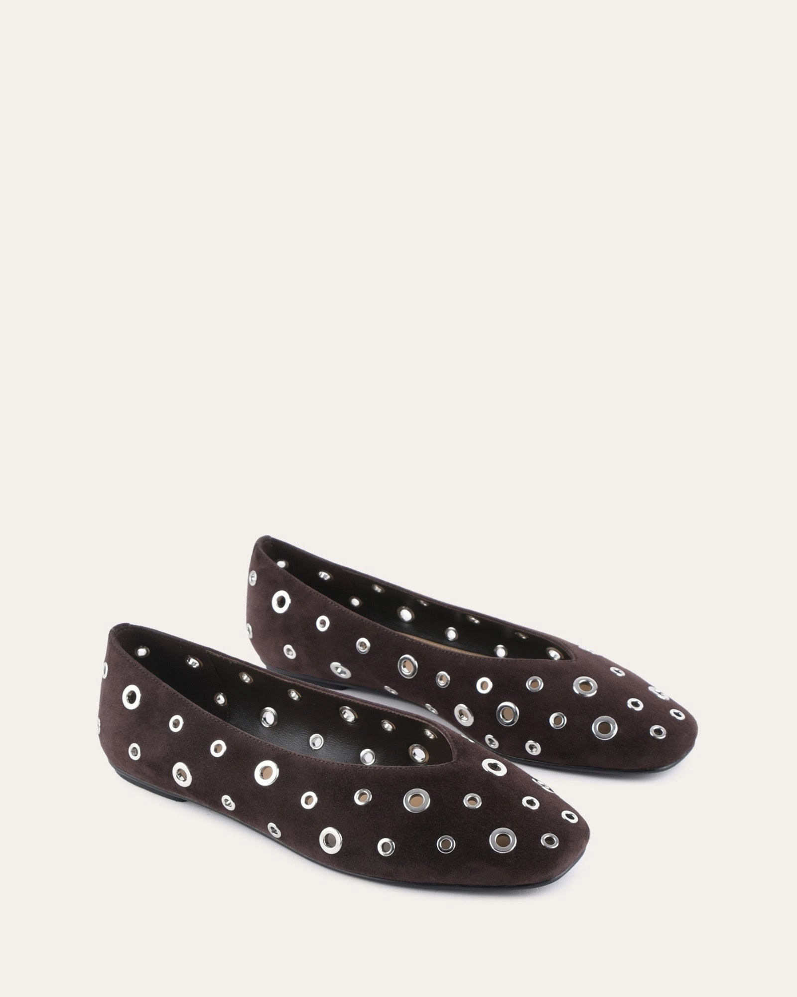 Dynamic Looks Elton Ballet Flats Bitter Choc Suede