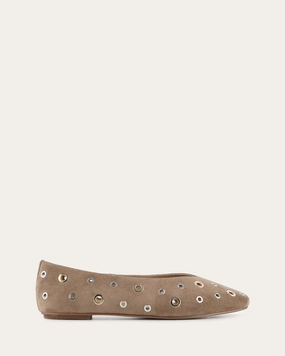 Elton Ballet Flats Latte Suede New Wave Fit Next In Line